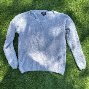 Lavender gray fuzzy sweater